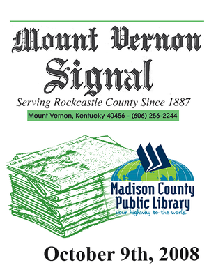 cover image of Mount Vernon Signal 10/09/2008